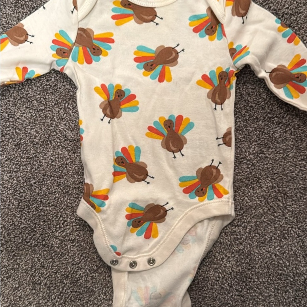 Old Navy Multicolor Turkey Print Kids Bodysuit
